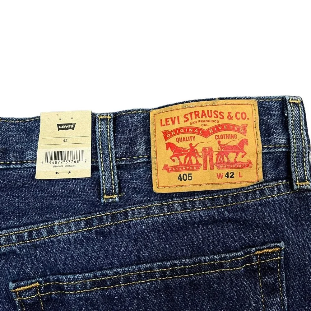 Levi's 405 Men's Denim Shorts Size 42-44‎ Blue Standard Fit Medium Wash